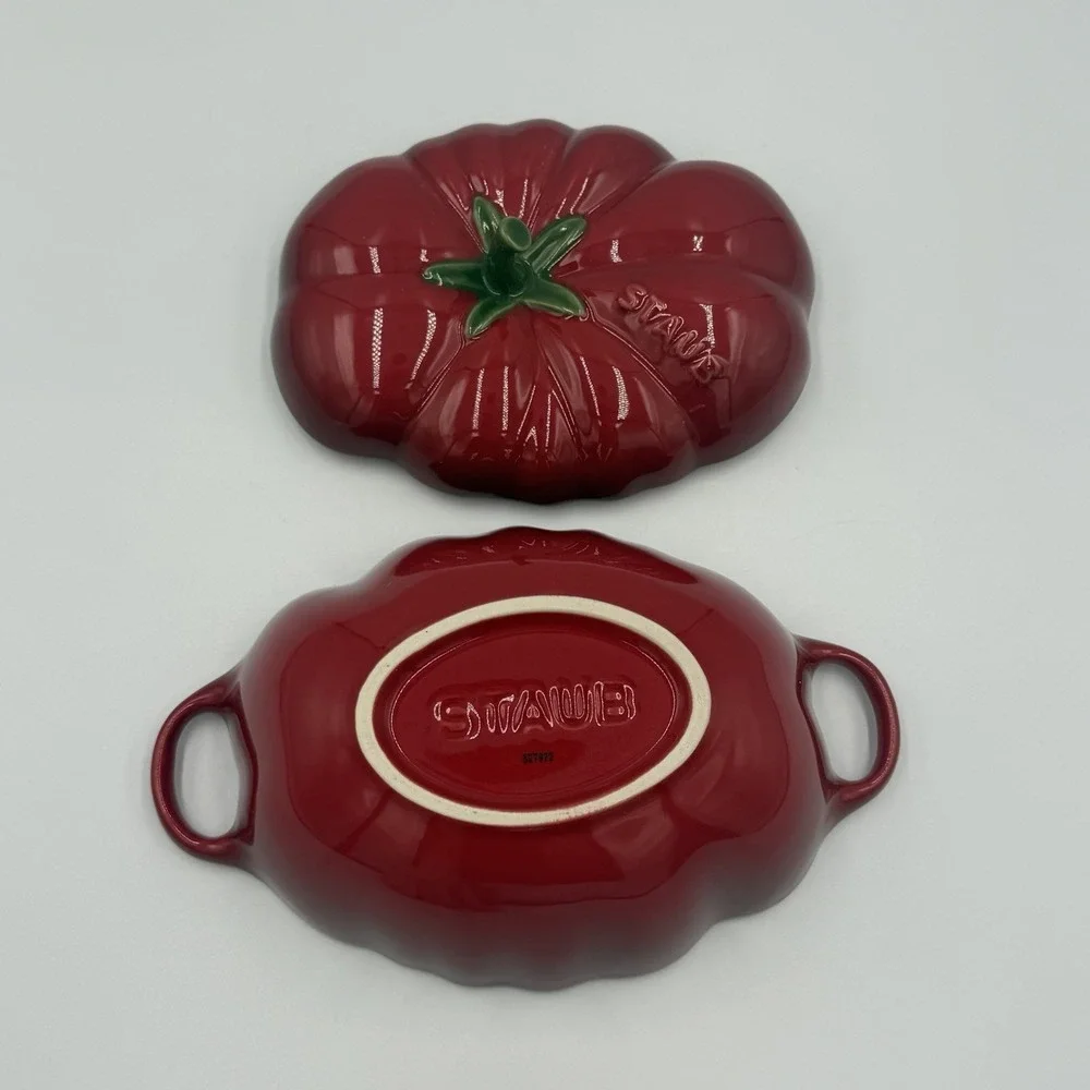 Staub Ceramic 16-oz Petite Tomato Shaped Cocotte - Cherry
